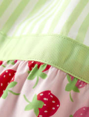 Vestido Niña Rayas Voladas - Strawberry Patch