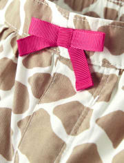 Girls Giraffe Bubble Shorts - Summer Safari