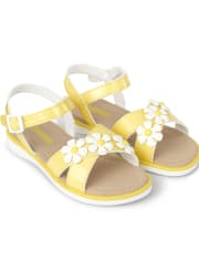 Girls Flower Sandals - Sunny Daisies