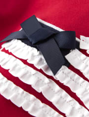 Girls Ruffle Flag Top - American Cutie