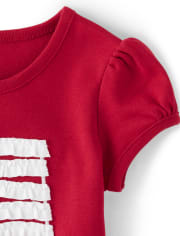 Girls Ruffle Flag Top - American Cutie