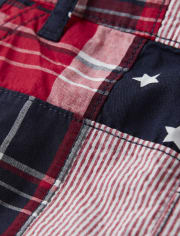 Boys Madras Shortalls - American Cutie