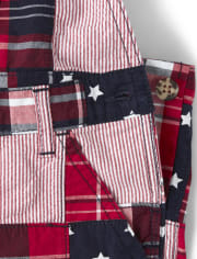 Boys Madras Shortalls - American Cutie