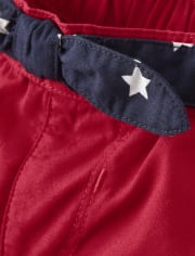 Girls Star Belted Shorts - American Cutie