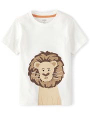 Boys Peek-A-Boo Lion Top - Summer Safari