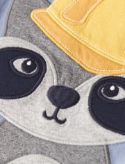 Boys Embroidered Raccoon 2 In 1 Top - Demolition Dude