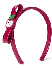 Girls Bow Headband - Candy Apple