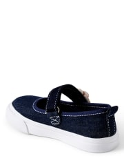 Girls Flower Denim Shoes - Preppy Puppy