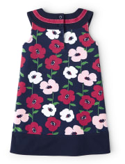 Girls Floral Ponte Dress - Preppy Puppy