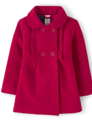 Girls Ruffle Jacket - Candy Apple