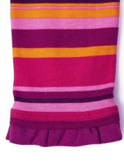 Vestido niñas apliques flores rayas - Berry Cute