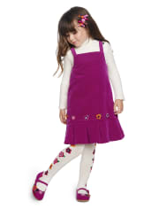 Girls Applique Flowers Jumper - Berry Cute