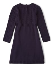 Robe pull à fleurs appliquées pour filles - Berry Cute