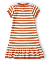 NWT Zubels Harvest Pumpkin Girls Sweater Size 6M 12M White and Orange Stripe #77 