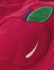 Girls Embroidered Corduroy Pants - Candy Apple