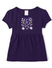 Top violeta bordado para niña - Whooo's Cute