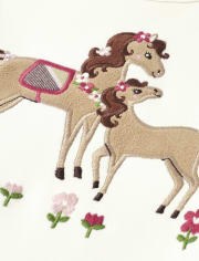Top de caballo con textura para niñas - Pony Club