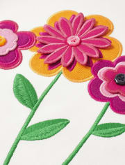 Top de flores con apliques para niñas - Berry Cute