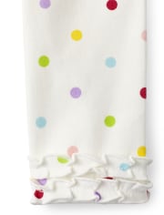 Leggings con volantes de lunares para niñas - Birthday Boutique