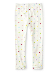 Leggings con volantes de lunares para niñas - Birthday Boutique