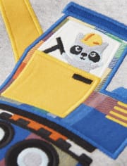 Boys Embroidered Construction Truck Top - Demolition Dude