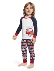 Pijama de 2 piezas de algodón Firetruck para niños - Gymmies