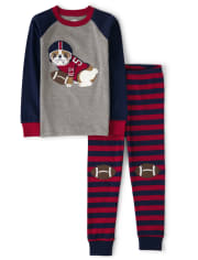 Pijama de 2 piezas de algodón Preppy Puppy para niños - Gymmies