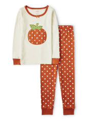 Girls Lil' Pumpkin Cotton 2-Piece Pajamas - Gymmies