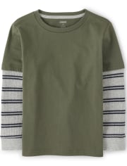Boys Striped Thermal 2 In 1 Top - Every Day Play
