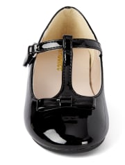 Girls Bow T-Strap Ballet Flats - Picture Perfect