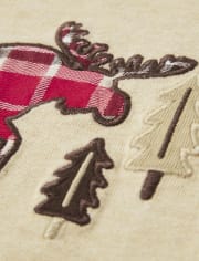 Haut d'orignal brodé à carreaux pour garçons - Moose Mountain