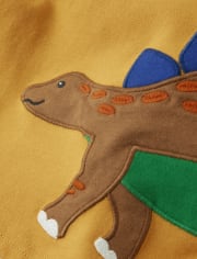 Boys Embroidered Stegosaurus 2 In 1 Top - Dino Roar