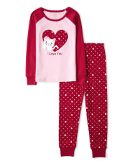 Girls Valentine's Cutie Cotton 2-Piece Pajamas - Gymmies