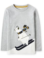 Boys Skiing Polar Bear Top - Aspen Lodge