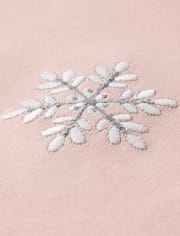 Top peplum bordado con copos de nieve para niñas - Every Day Play