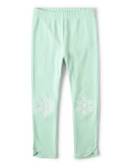 Girls Snowflake Leggings - Snow Princess