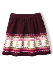 Girls Gingerbread Fairisle Sweater Skirt - Winter Wonderland