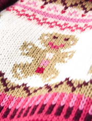 Girls Gingerbread Fairisle Cardigan - Winter Wonderland