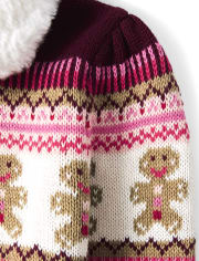 Girls Gingerbread Fairisle Cardigan - Winter Wonderland