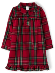 Girls Matching Family Plaid Flannel Nightgown - Gymmies