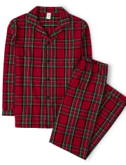 Unisex Adult Matching Family Plaid Flannel 2-Piece Pajamas  Gymmies