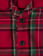 Unisex Girls And Boys Matching Family Plaid Flannel 2-Piece Pajamas - Gymmies