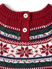 Girls Fairisle Sweater Dress - Picture Perfect