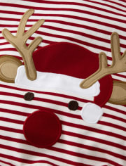 Unisex Adult Matching Family Reindeer Cotton 2-Piece Pajamas - Gymmies