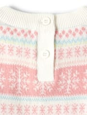 Robe pull Fairisle pour filles - Princesse des Neiges