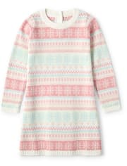 Robe pull Fairisle pour filles - Princesse des Neiges