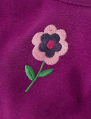 Girls Embroidered Flower Top - Every Day Play
