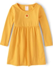 Girls Embroidered Sunflower Dress - Every Day Play