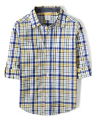 Chemise boutonnée à carreaux pour garçons - Lil Champ
