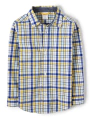 Chemise boutonnée à carreaux pour garçons - Lil Champ